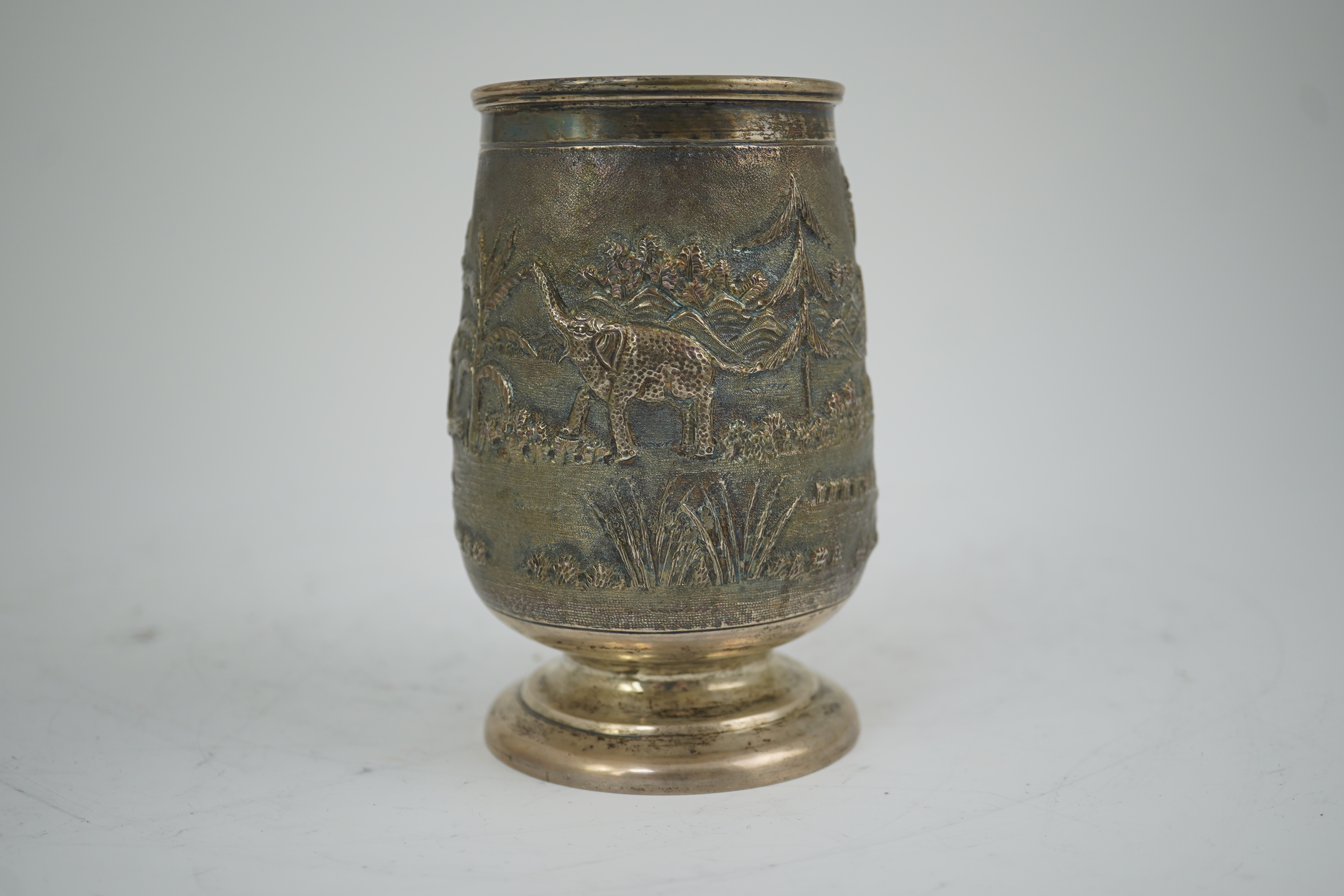 A 20th century Indian silver baluster mug